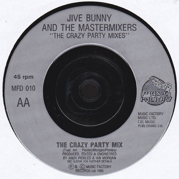 Jive Bunny And The M - Crazy Party Mixes - Used Vinyl Record 7" image 4
