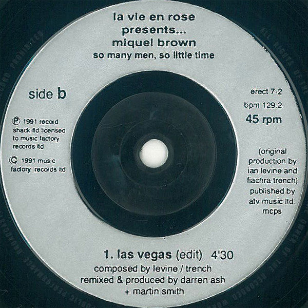 'La Vie En Rose' - So Many Men, So Little Time - Used Vinyl Record 7" image 4