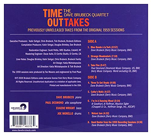Dave Brubeck Quartet - Time OutTakes - CD image 2