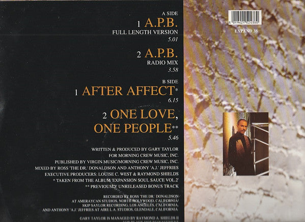 Gary Taylor - A.P.B. - Used Vinyl Record 12" image 2