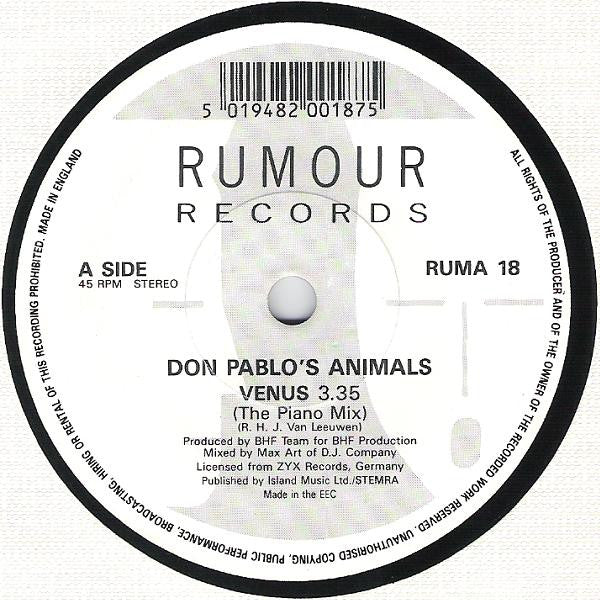 Don Pablo's Animals - Venus - Used Vinyl Record 7" image 3