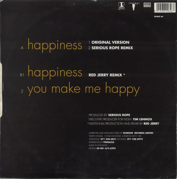Serious Rope - Happiness - Used Vinyl Record 12" image 2