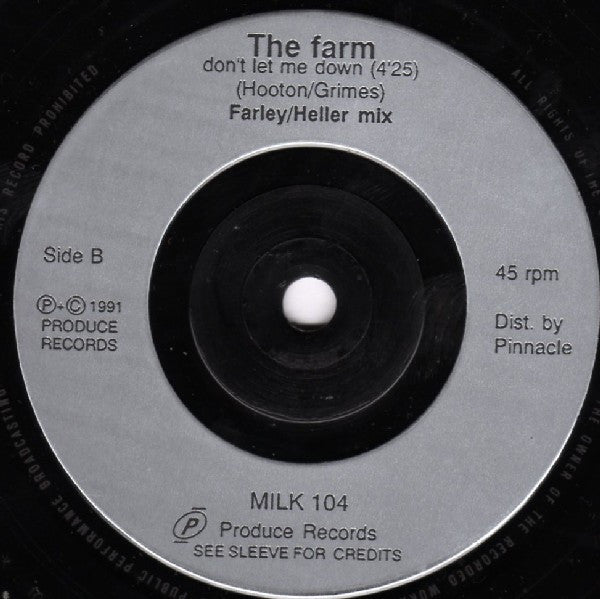 Farm - Don't Let Me Down - Used Vinyl Record 7" image 3