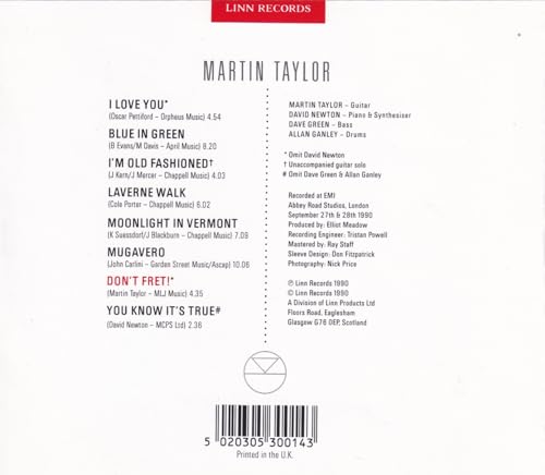 Martin Taylor - Don't Fret! - Used CD image 3