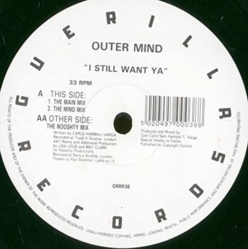 Outer Mind - I Still Want Ya - Used Vinyl Record 12" image 2