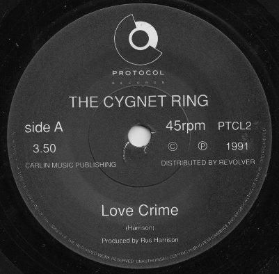 Cygnet Ring - Love Crime - Used Vinyl Record 7" image 2