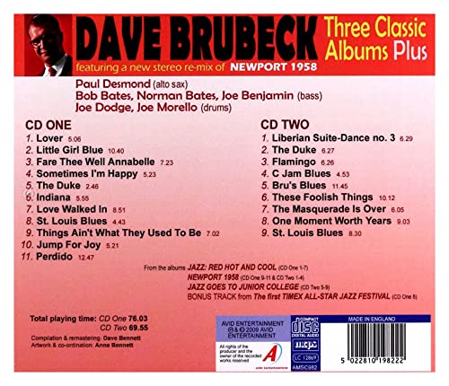 Dave Brubeck - Jazz Red Hot and Cool/Newport 1958/Jazz Goes to Junior image 2