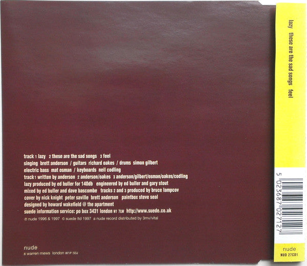 Suede - Lazy - Used CD image 2