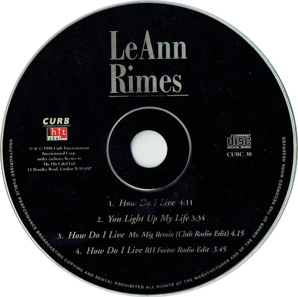 LeAnn Rimes - How Do I Live - Used CD image 8