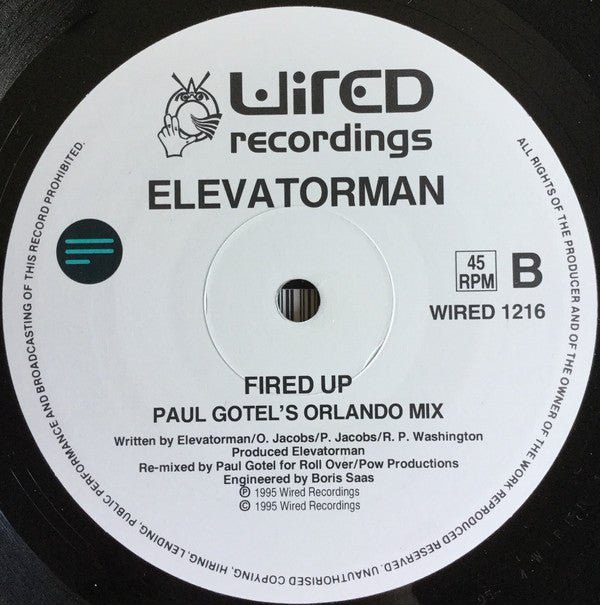 Elevatorman - Fired Up - Used Vinyl Record 12" image 8