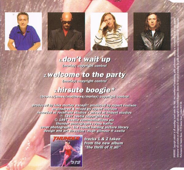 Thunder - Don't Wait Up - Used CD image 3