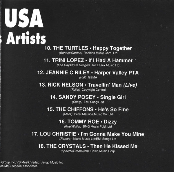 Various - 60s USA - Used CD image 4
