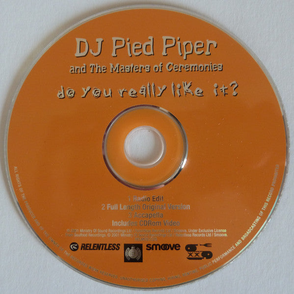DJ Pied Piper & The - Do You Really Like It? - Used CD image 3