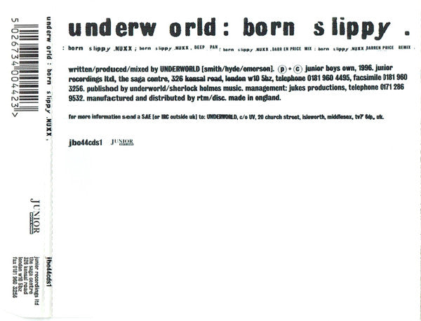 Underworld - Born Slippy .NUXX - Used CD image 6