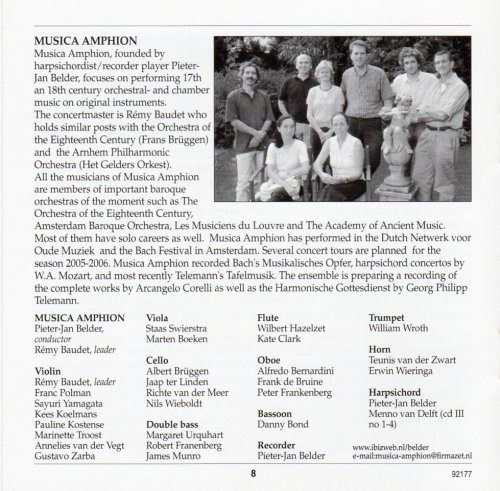 MUSICA AMPHION - Tafelmusik • Musique De Table (Complete) - CD image 3