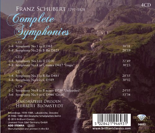 Franz Schubert - Complete Symphonies - CD image 2