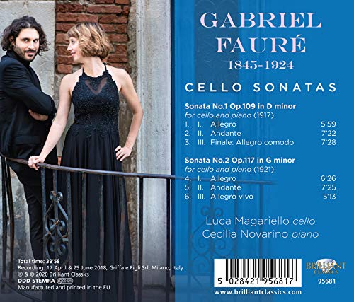 LUCA MAGARIELLO  CEC - FAUR? CELLO SONATAS - CD image 2