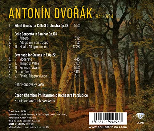 PETR NOUZOVSKY/CZECH - DVORAK SILENT WOODS  CELLO CO - CD image 2