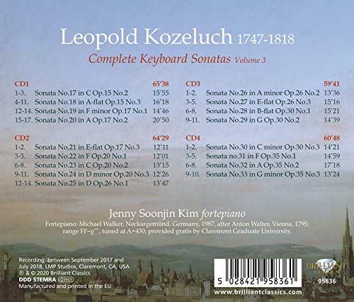 JENNY SOONJIN KIM - KOZELUCH COMPLETE KEYBOARD SO - CD image 2