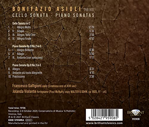FRANCESCO GALLIGIONI - ASIOLI CHAMBER MUSIC - CD image 2