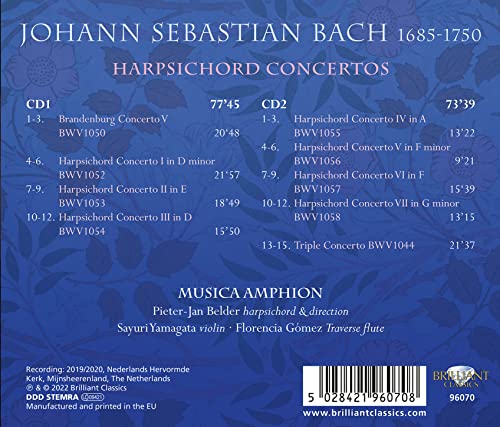 MUSICA AMPHION/PIETE - J.S. BACH HARPSICHORD CONCERT - CD image 2