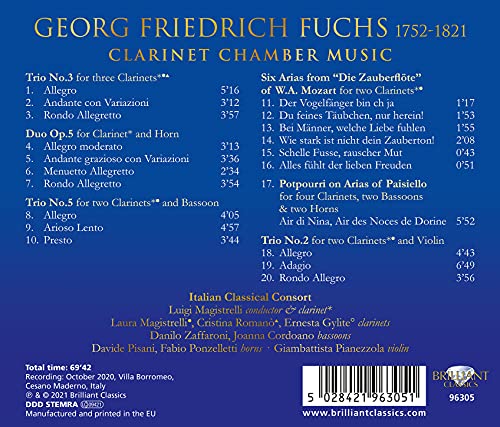 LUIGI MAGISTRELLI  I - FUCHS CLARINET CHAMBER MUSIC - CD image 2