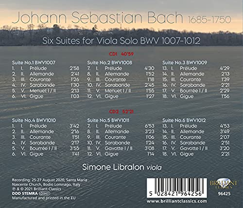 SIMONE LIBRALON - J.S. BACH SIX SUITES FOR VIOL - CD image 2