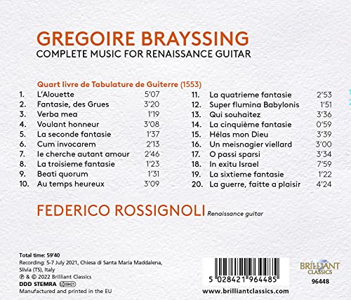 FEDERICO ROSSIGNOLI - BRAYSSING COMPLETE MUSIC FOR - CD image 2