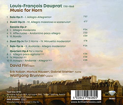 DAVID FLIRI  WOLFGAN - DAUPRAT  MUSIC FOR HORN - CD image 2