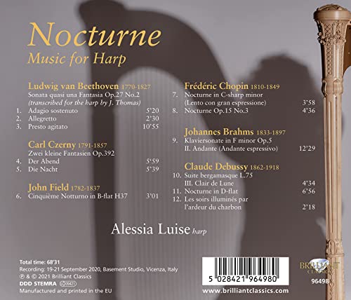ALESSIA LUISE - NOCTURNE MUSIC FOR HARP WITH - CD image 2