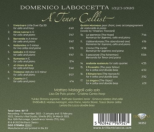 MATTEO MALAGO/LISA D - LABOCCETTA A TENOR CELLIST - CD image 2