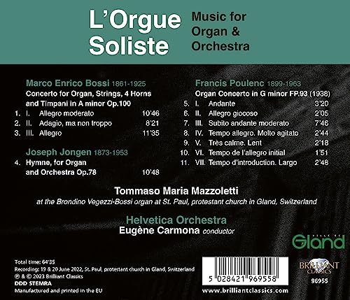 TOMMASO MAZZOLETTI / - LORGUE SOLISTE MUSIC FOR ORG - CD image 2