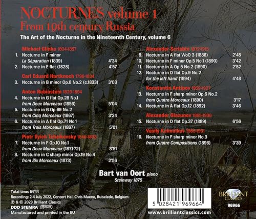 BART VAN OORT - NOCTURNES FROM 19TH CENTURY RU - CD image 2