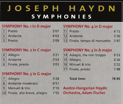 FRANZ JOSEPH HAYDN - HAYDN - SYMPHONIES COMPLETE - CD30 image 3