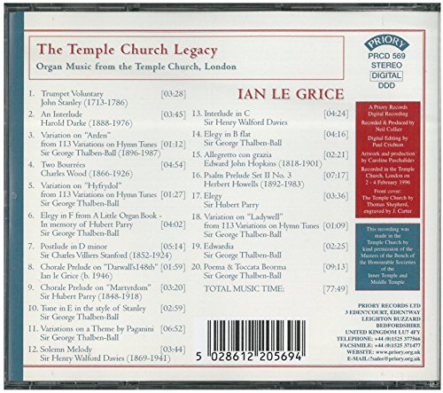 Various Composers - Temple Church Legacy - CD image 1