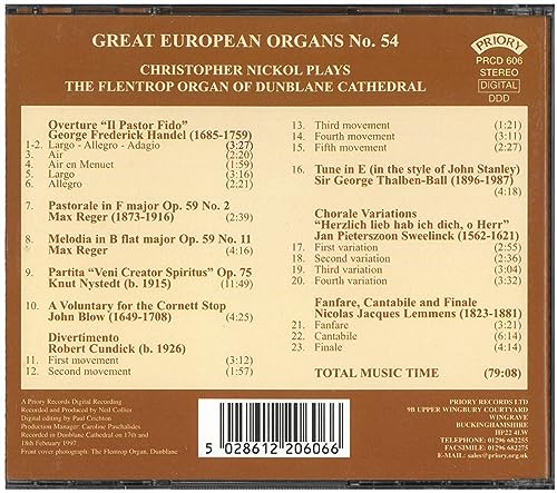 Various Composers - Great European Organs No. 54 - Dunblane - CD image 2