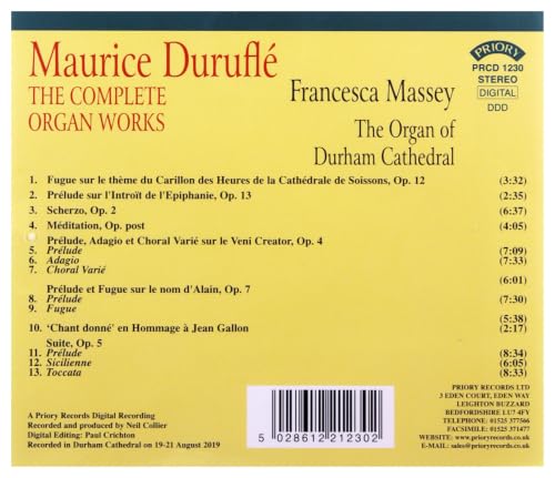 VARIOUS ARTISTS - Maurice Durufle - The Complete Organ Works - The Org image 2