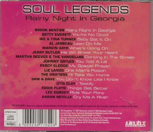Various - Soul Legends (Rainy Night In Georgia) - Used CD image 2