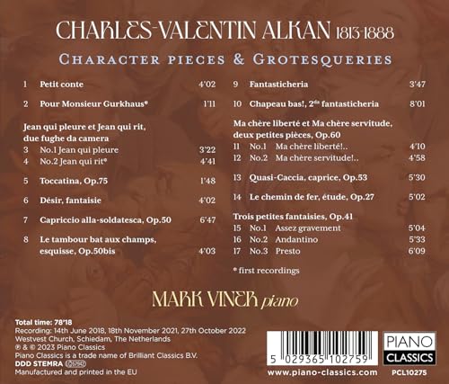 MARK VINER - ALKAN CHARACTER PIECES & GROT - CD image 2