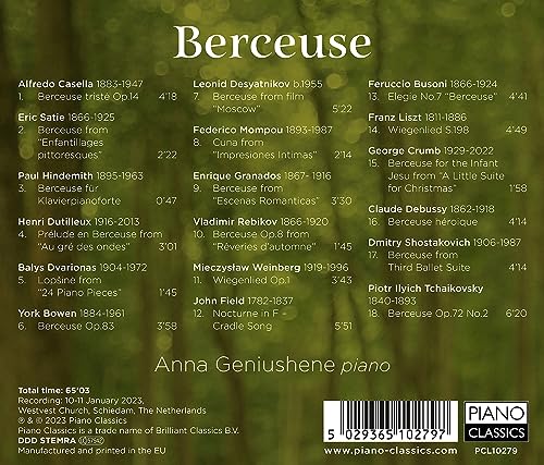 ANNA GENIUSHENE - BERCEUSE - CD image 2