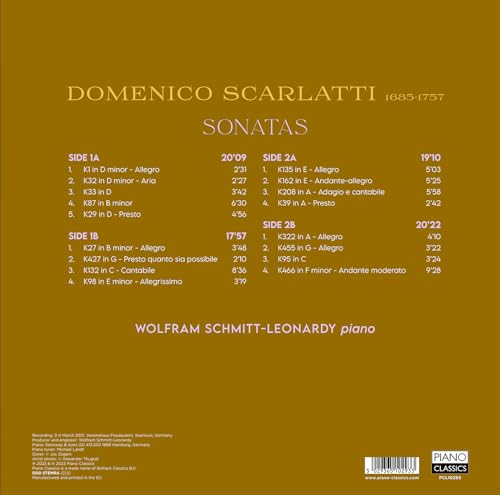 WOLFRAM SCHMITT-LEON - SCARLATTI SONATAS - Vinyl Record image 2
