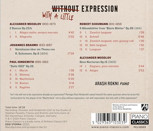 ARASH ROKNI - WITH, WITHOUT A LITTLE EXPRESSION - CD image 2