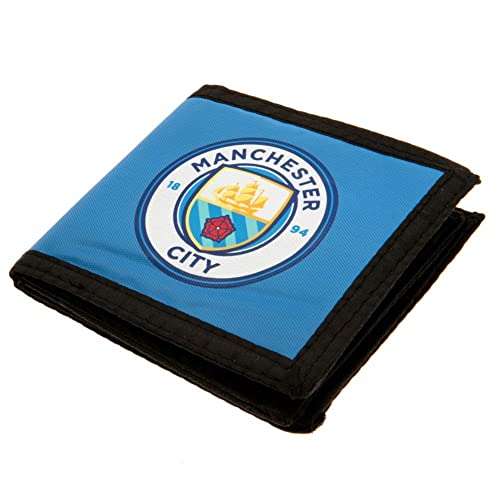 Manchester City FC - Canvas Wallet - Men's - Approx 11cm x 10cm closed image 2