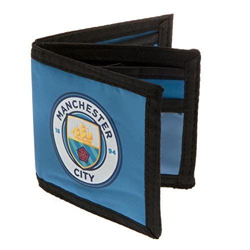 Manchester City FC - Canvas Wallet - Men's - Approx 11cm x 10cm closed image 5