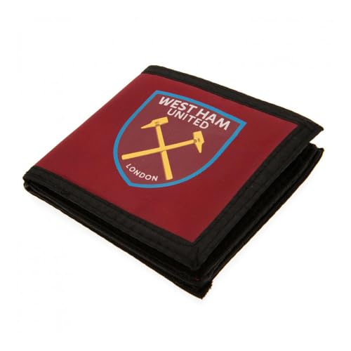 West Ham United FC - Canvas Wallet - Men's - Approx 11cm x 10cm closed image 2