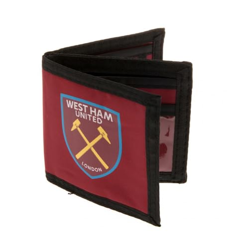 West Ham United FC - Canvas Wallet - Men's - Approx 11cm x 10cm closed image 5