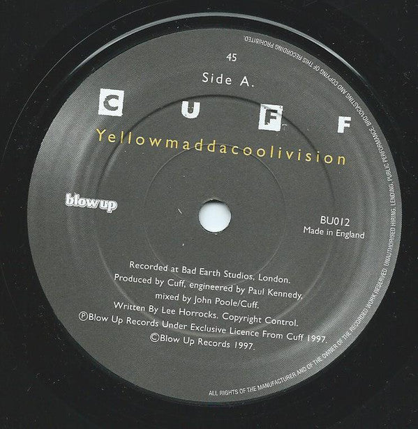 Cuff - Yellowmaddacoolivision - Used Vinyl Record 7" image 7