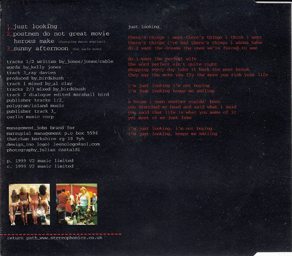 Stereophonics - Just Looking - Used CD image 8