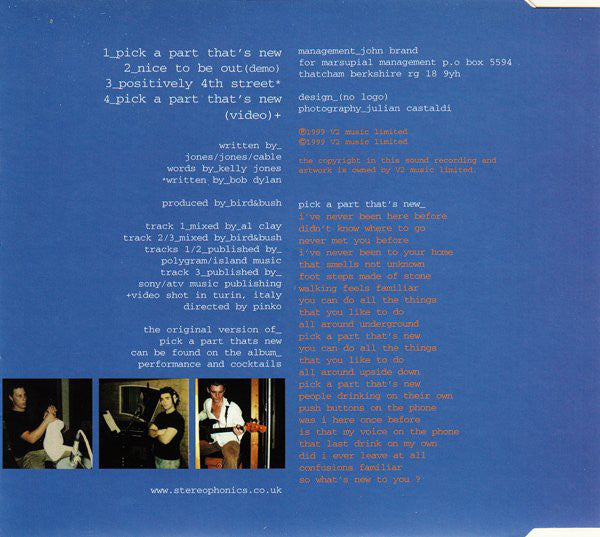 Stereophonics - Pick A Part That's New - Used CD image 3