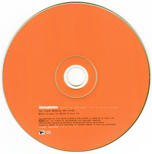 Stereophonics - Hurry Up And Wait (Live At Morfa Stadium) - Used CD image 3